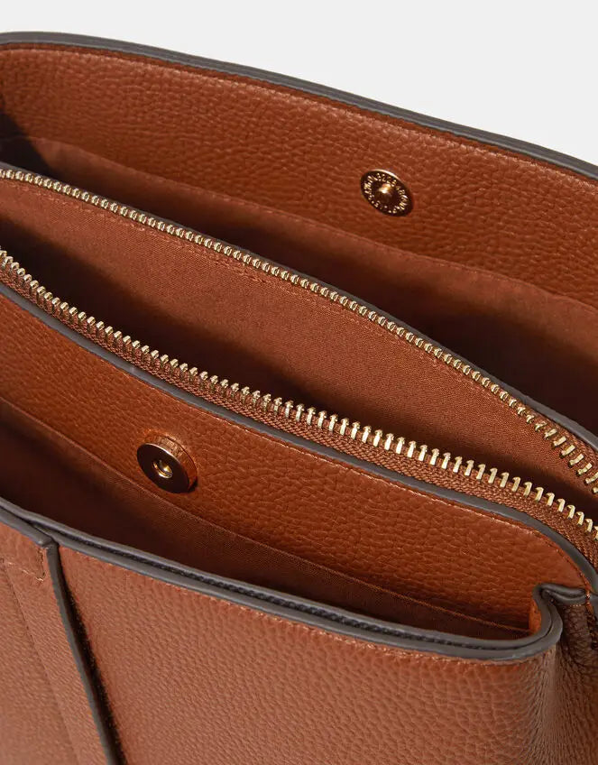 WEBBING STRAP CROSSBODY - Tan