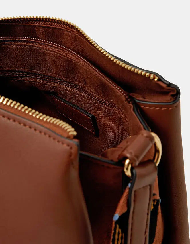 TRIPLE GUSSET ZIP XBODY - TAN