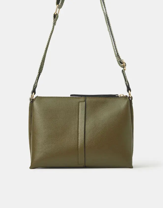 TRIPLE GUSSET ZIP XBODY - Olive