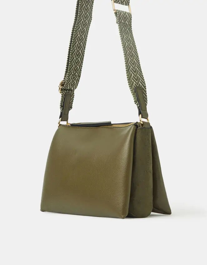 TRIPLE GUSSET ZIP XBODY - Olive
