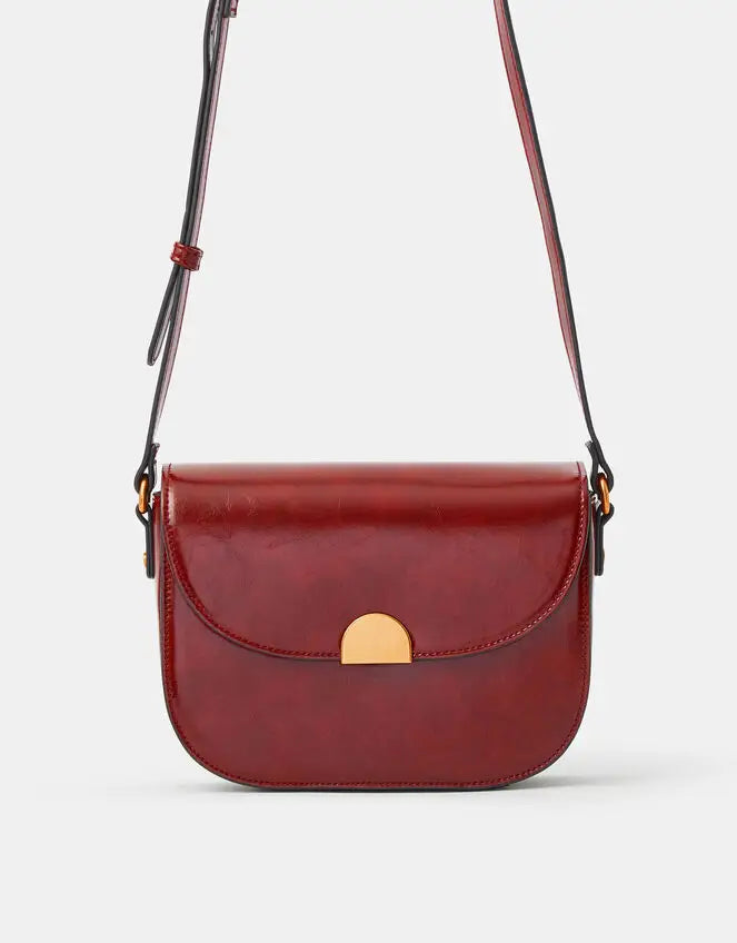 BOXY CROSSBODY - BURGUNDY