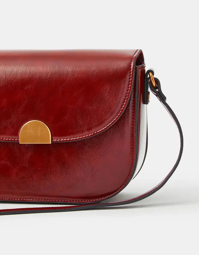 BOXY CROSSBODY - BURGUNDY