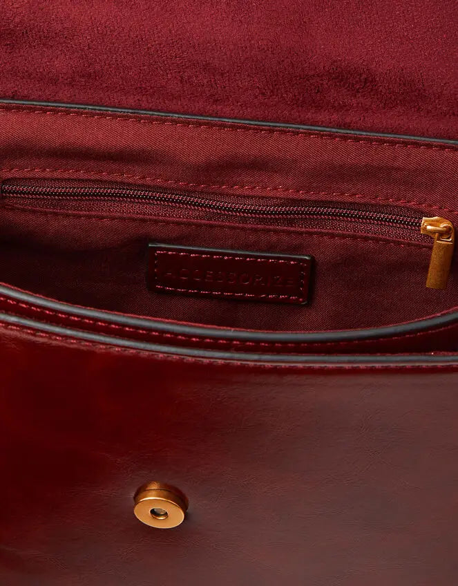 BOXY CROSSBODY - BURGUNDY