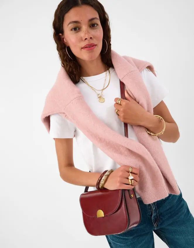 BOXY CROSSBODY - BURGUNDY