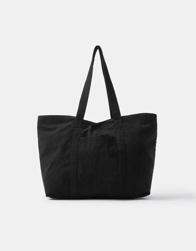 CORD SHOPPER - BLACK