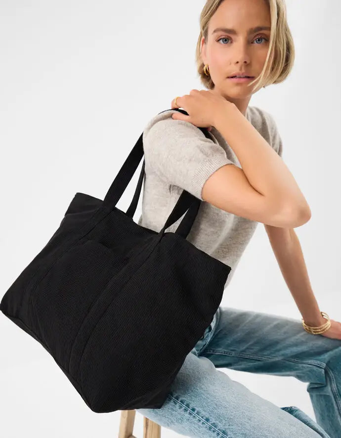 CORD SHOPPER - BLACK