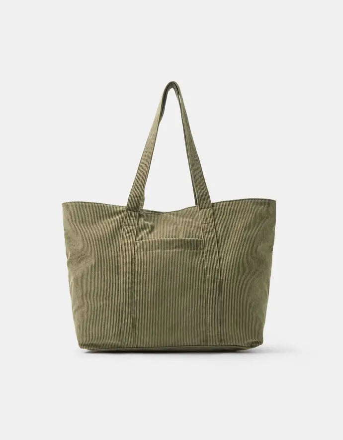 CORD SHOPPER - KHAKI