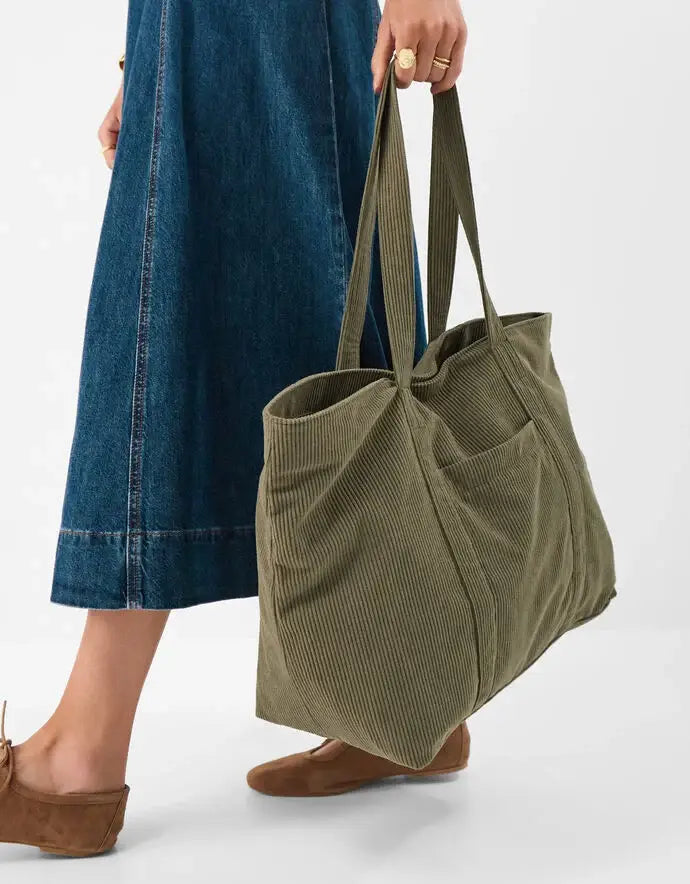 CORD SHOPPER - KHAKI