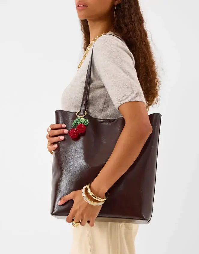 NORTH SOUTH LEO TOTE - CHOCOLATE