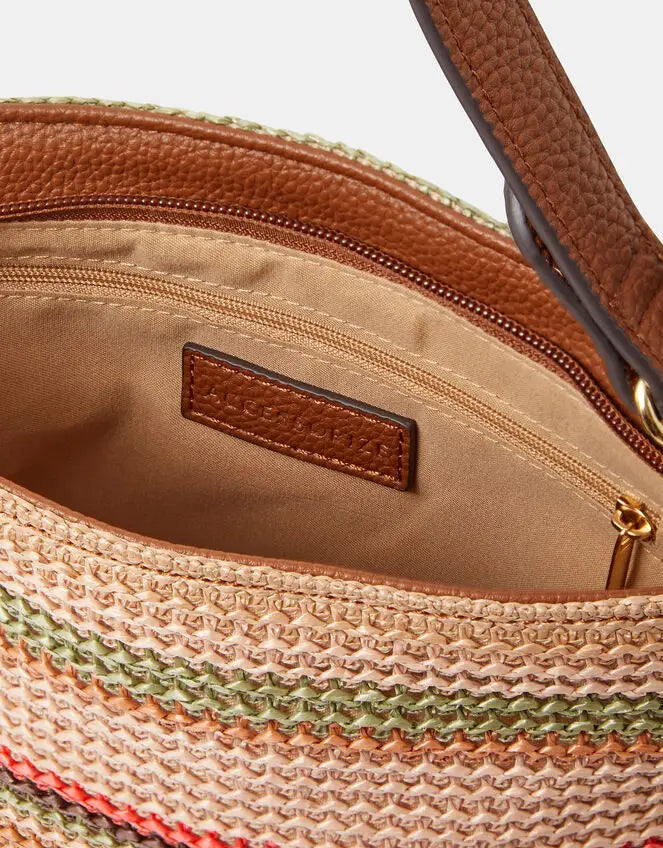 STRIPE RAFFIA CROSSBODY