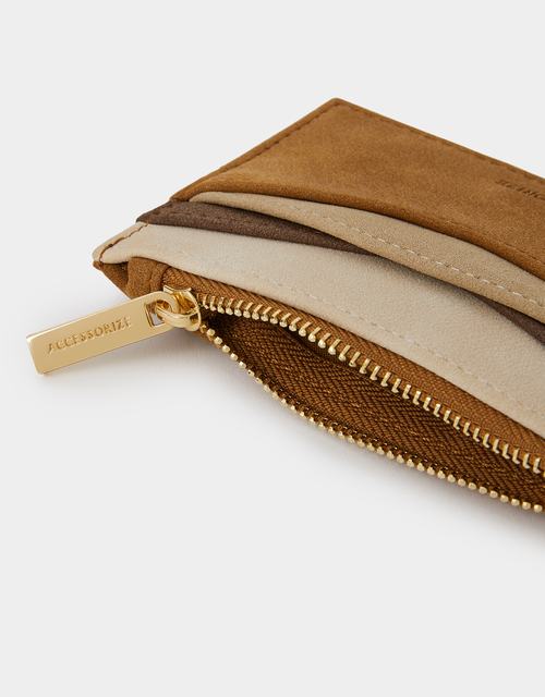 Suedette Card Holder