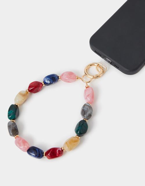 Marble Bead Wrist Phone Strap