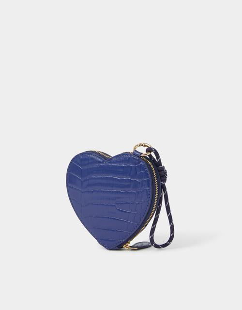 Patent Heart Purse Blue