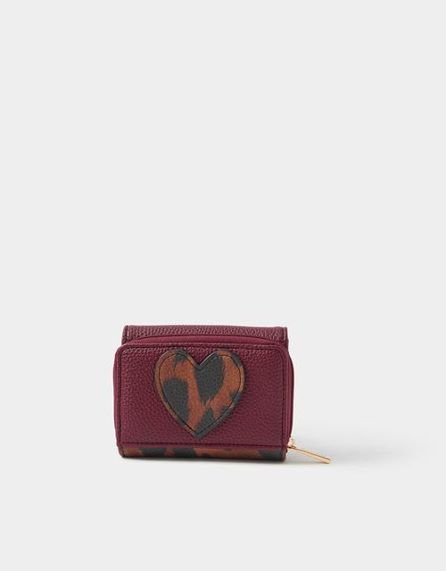 Leopard Print Heart Fold Out Purse