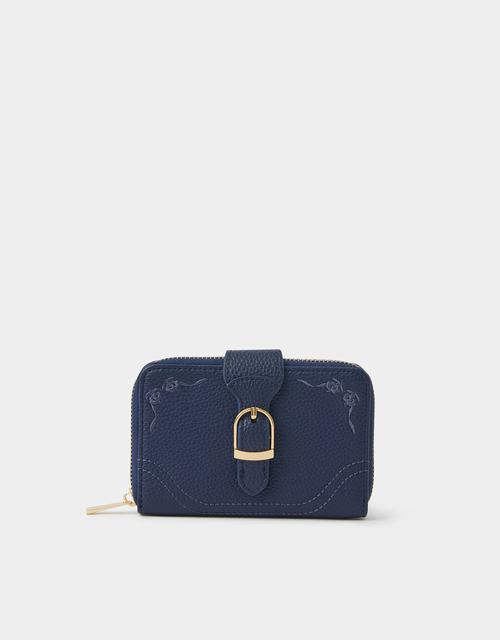 Embroidered Buckle Purse
