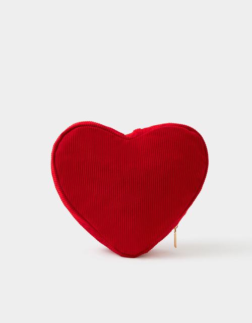 Corduroy Heart Make Up Bag Leopard