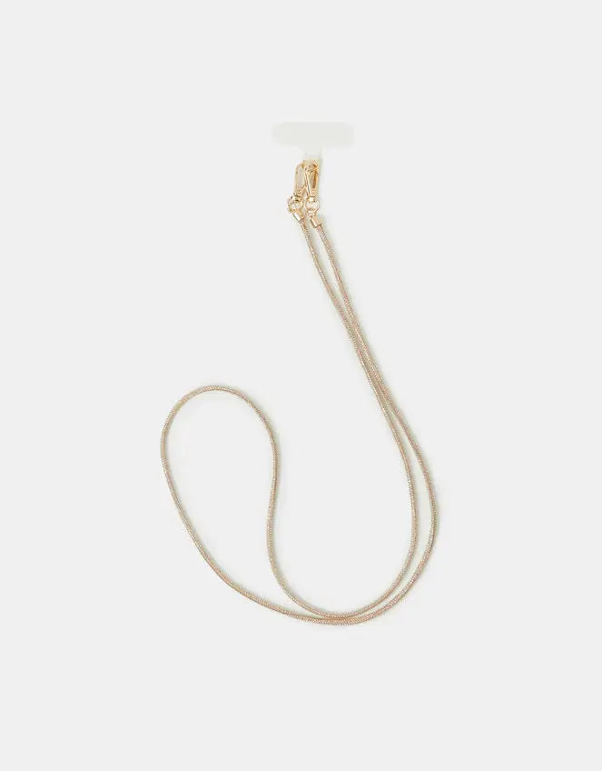 DIAMANTE PHONE STRAP - GOLD