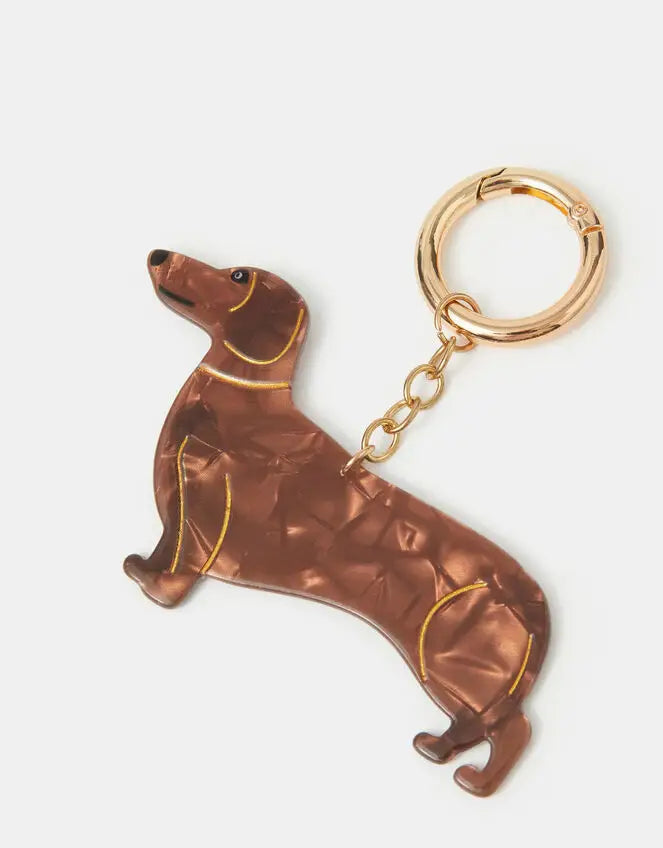 SAUSAGE DOG RESIN BAG CHARM