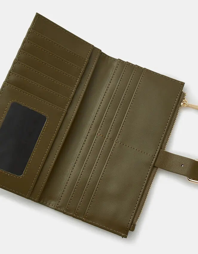 SUEDETTE BUCKLE WALLET