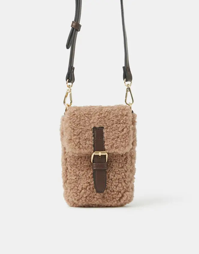 SHEARLING PHONE BAG