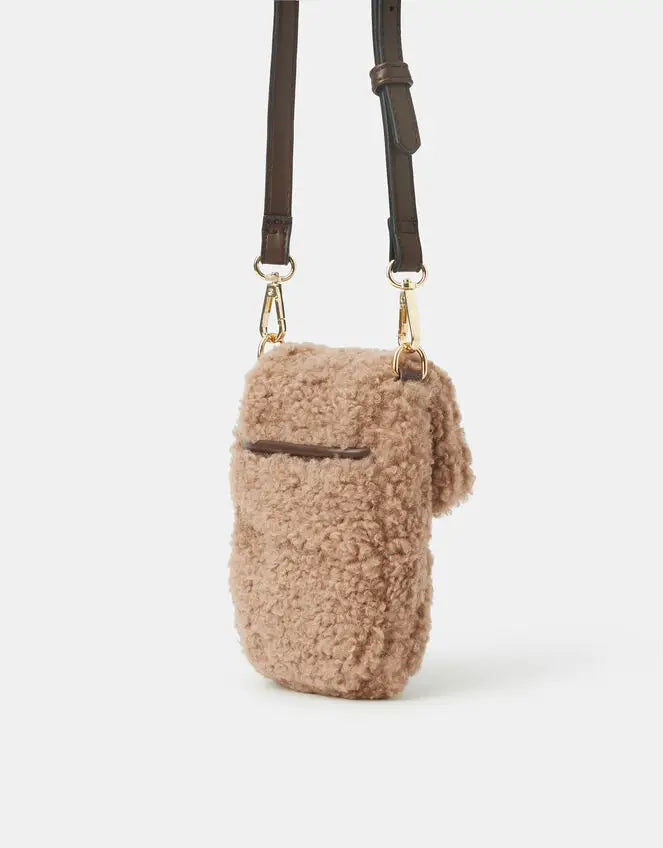 SHEARLING PHONE BAG