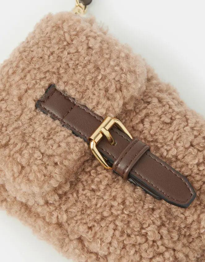 SHEARLING PHONE BAG
