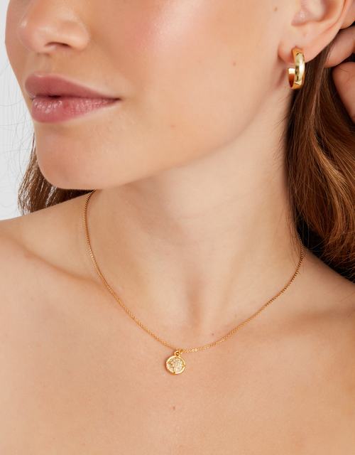 14ct Gold-Plated Star Pearl Pendant Necklace