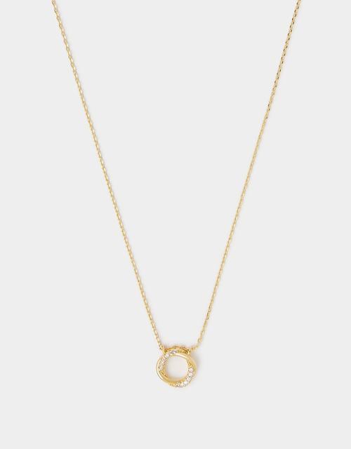 14ct Gold-Plated Knot Pendant Necklace