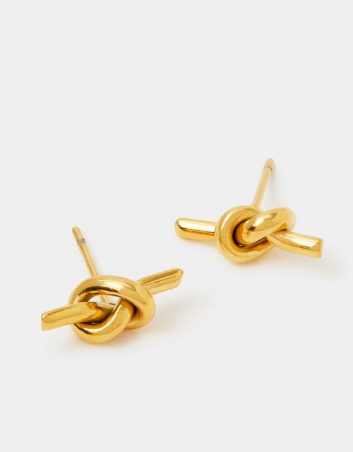 Stainless Steel Knot Stud Earrings