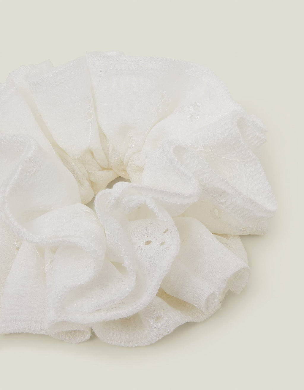 Oversized Layer Broderie Hair Scrunchie