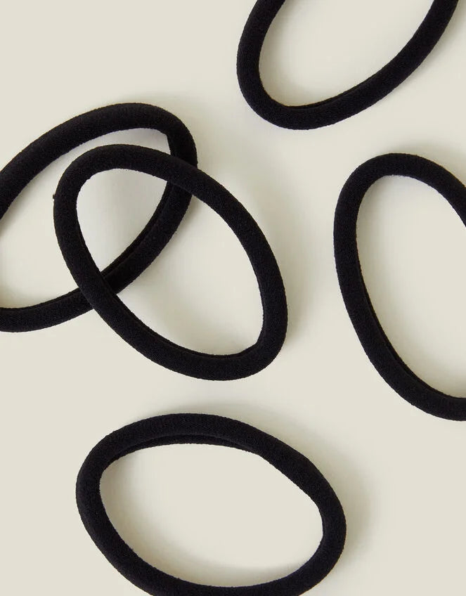 5-Pack Towelling Hair bands - Black