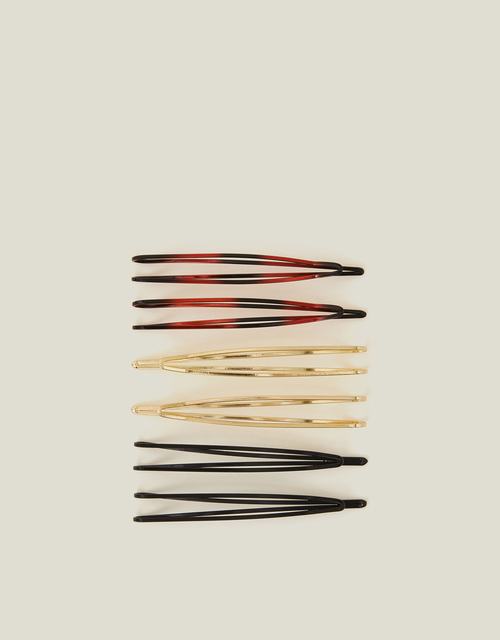 6-Pack Mix Metal Hair Slides