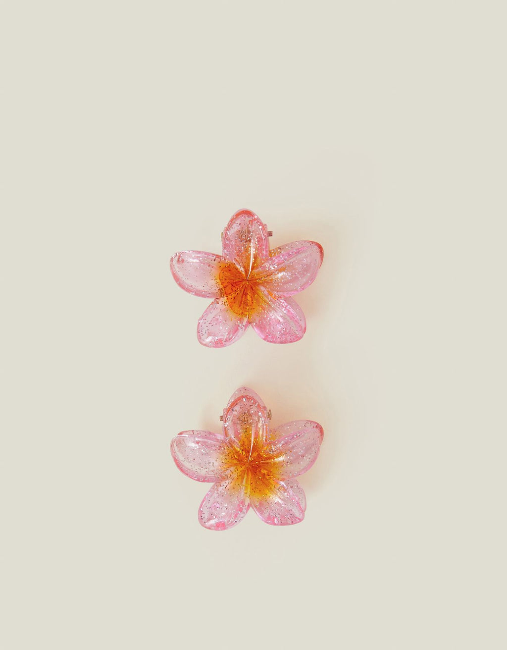 2-Pack Mini Tropical Flower Claw Clips