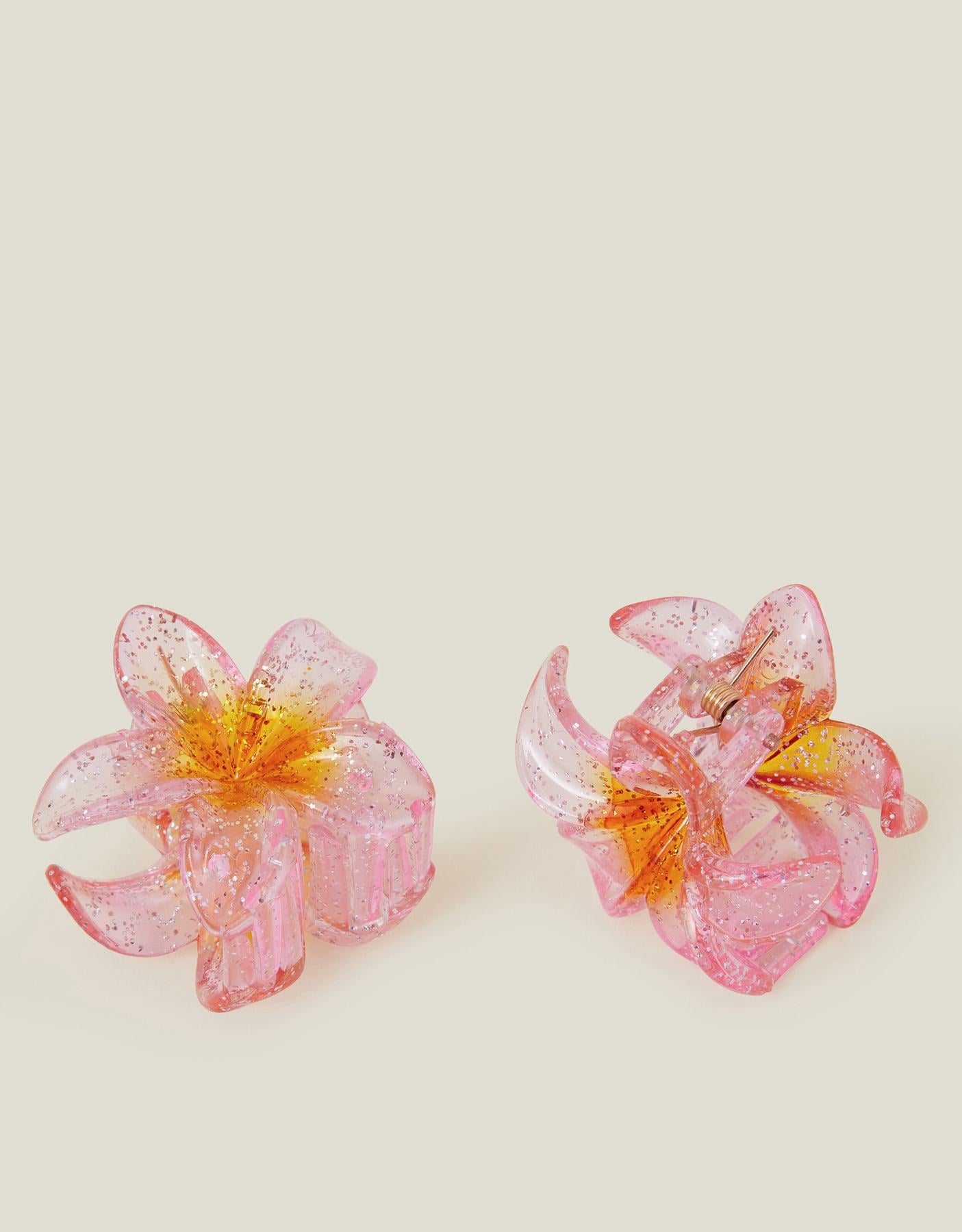 2-Pack Mini Tropical Flower Claw Clips
