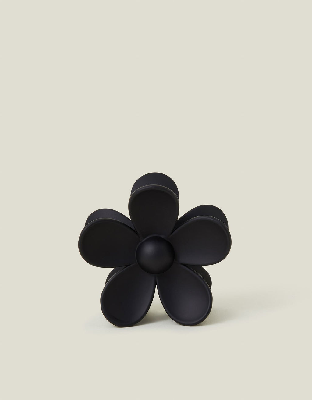 BLACK MATTE FLOWER CLAW CLIP