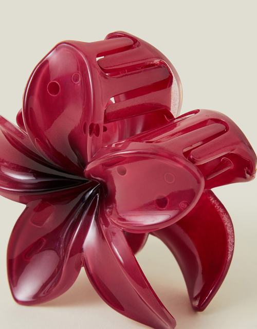 Tropical Flower Claw Clip - Red