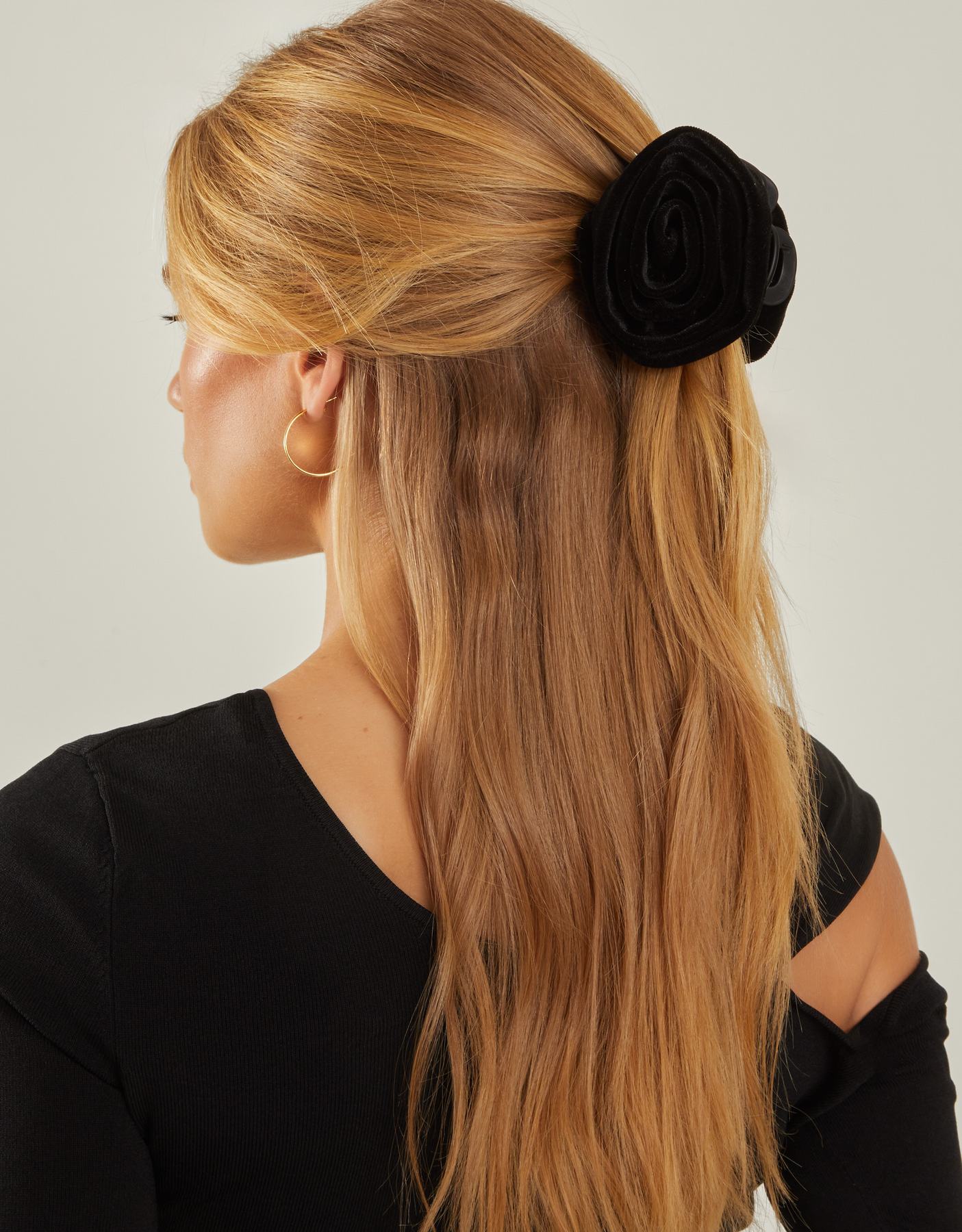 Velvet Corsage Claw Clip