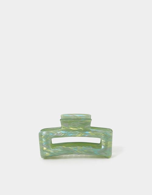 Iridescent Resin Rectangular Claw Clip