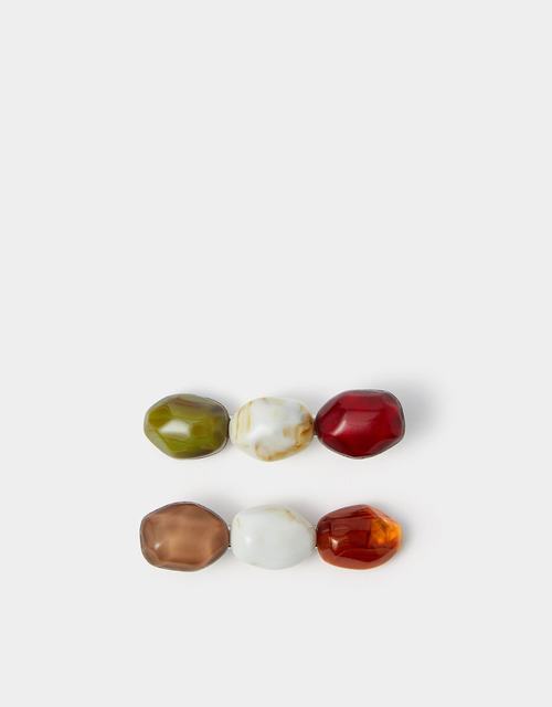 2-Pack Mix Stone Hair Clips