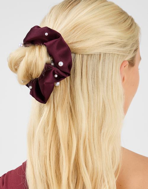 Pearl Satin Scrunchie