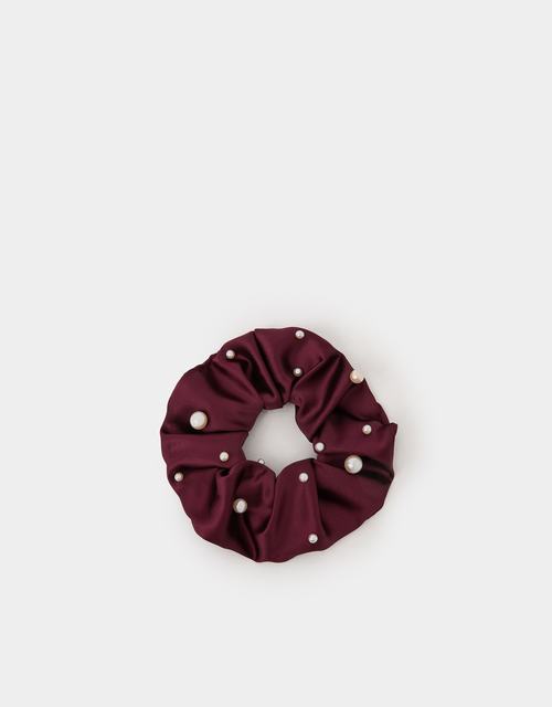 Pearl Satin Scrunchie