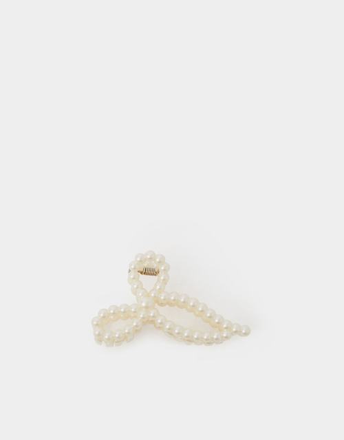 Pearl Bow Claw Clip