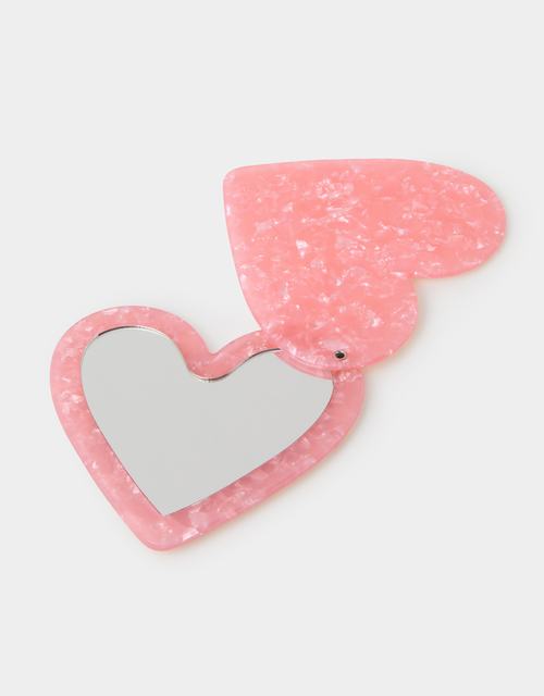 Resin Heart Compact Mirror