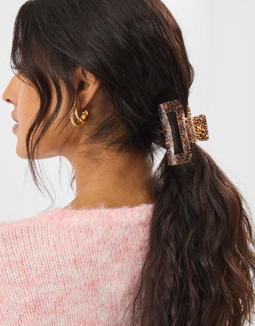 Animal Print Claw Clip