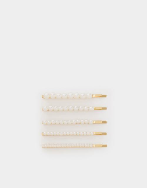 5-Pack Pearl Hair Slides