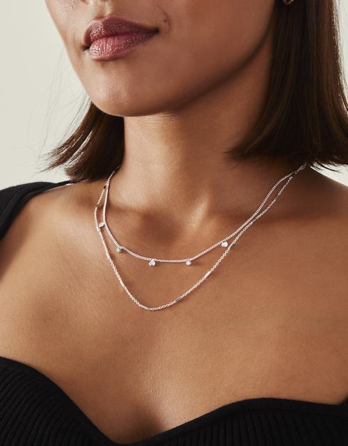 Gem Disc Station Necklace