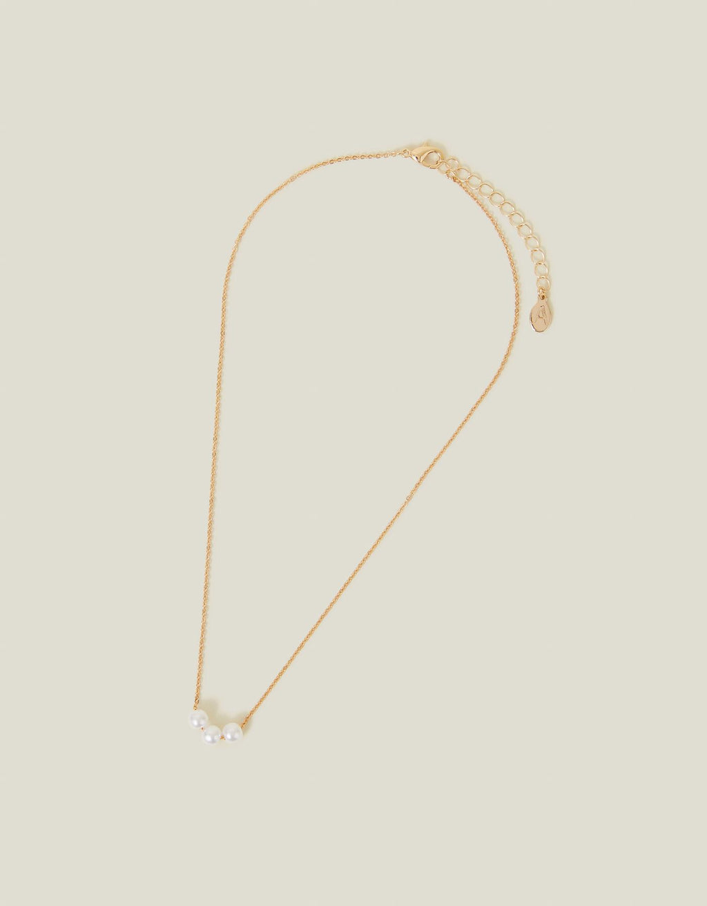 Triple Pearl Chain Necklace