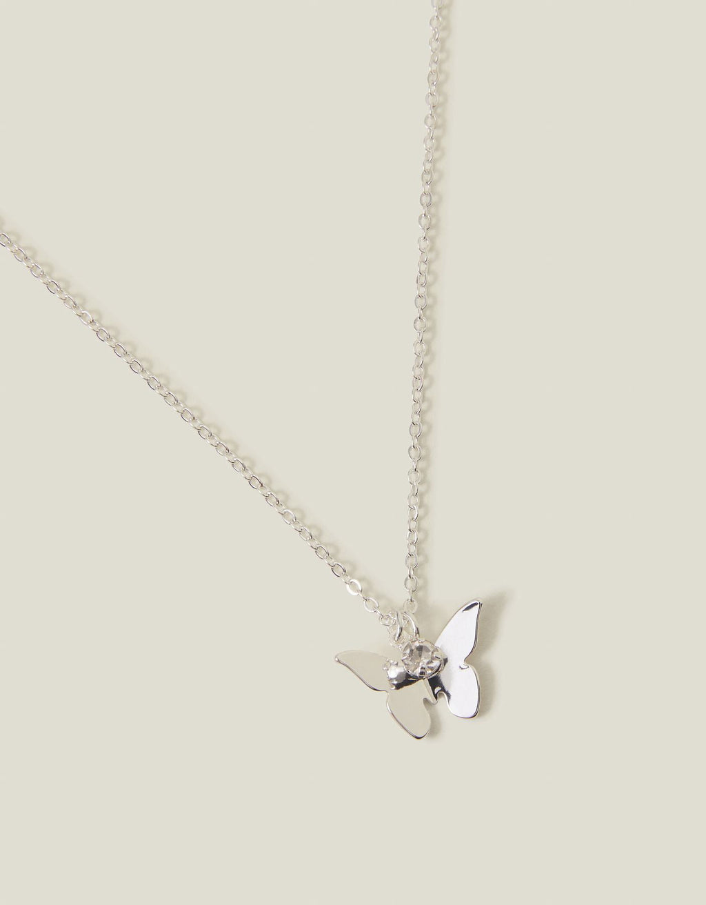 Solid Butterfly Pendant Necklace