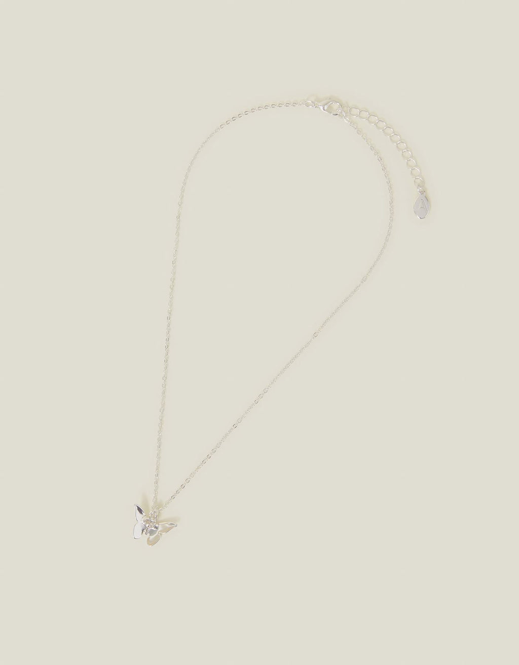 Solid Butterfly Pendant Necklace