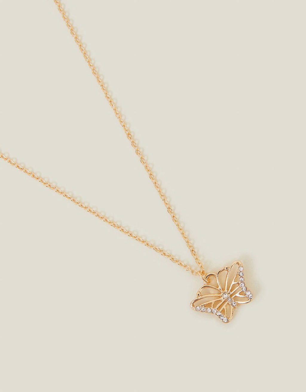 Sparkle Butterfly Pendant Necklace